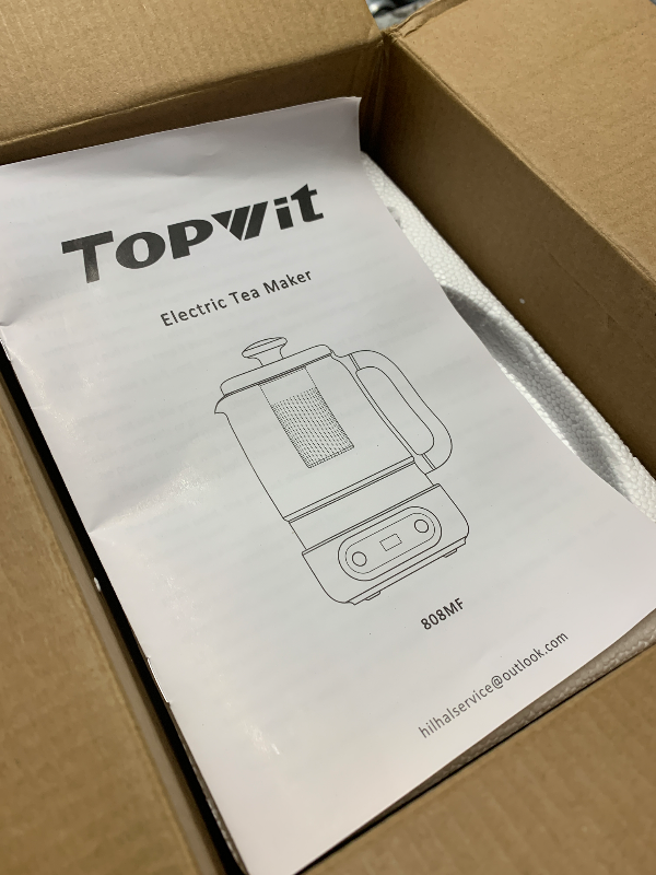 Photo 1 of (used) Topwit Electric Tea Kettle, 11 Temperature Control & 4 Presets Glass Kettle with Removable Infuser