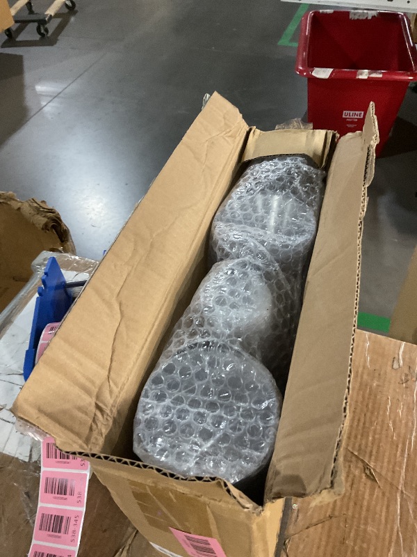 Photo 1 of [200 Pack] 9oz Clear Plastic Cups with Silver Rimmed Sturdy & Food Safe Disposable Wine Glasses Party Wedding Disposable Drinking Cups Plastic Cocktail Glasses for Wine, Juice & Cold Beverages