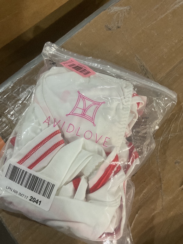 Photo 1 of (MISSING BOTTOMS) Avidlove Sexy Lingerie for Women Nurse Uniform Sexy Roleplay Costume Set Cosplay Lingerie Outfits Tie Top and Mini Pleated Skirt with Headband