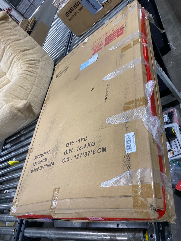 Photo 1 of KOHROS Modern Geometric Irregular Mirror for Wall Decor 44" x 30" Decorative Mirror with Beveled Glass for Entryway Hallway Living Room Home Decor Horizontal or Vertical Hanging