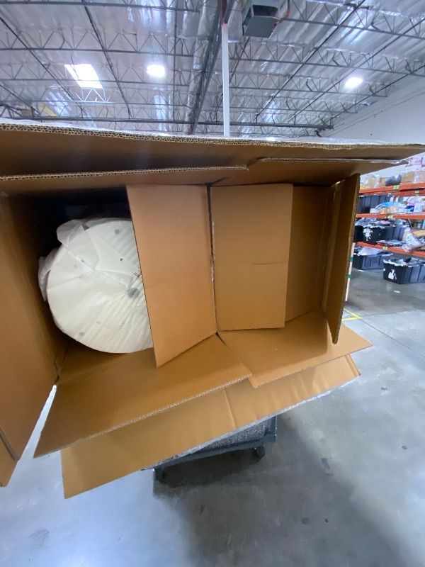 Photo 1 of missing multiple pieces-------------------------------Modway EEI-6764-WHI Caspian 72" Oval Concrete Dining Table, White