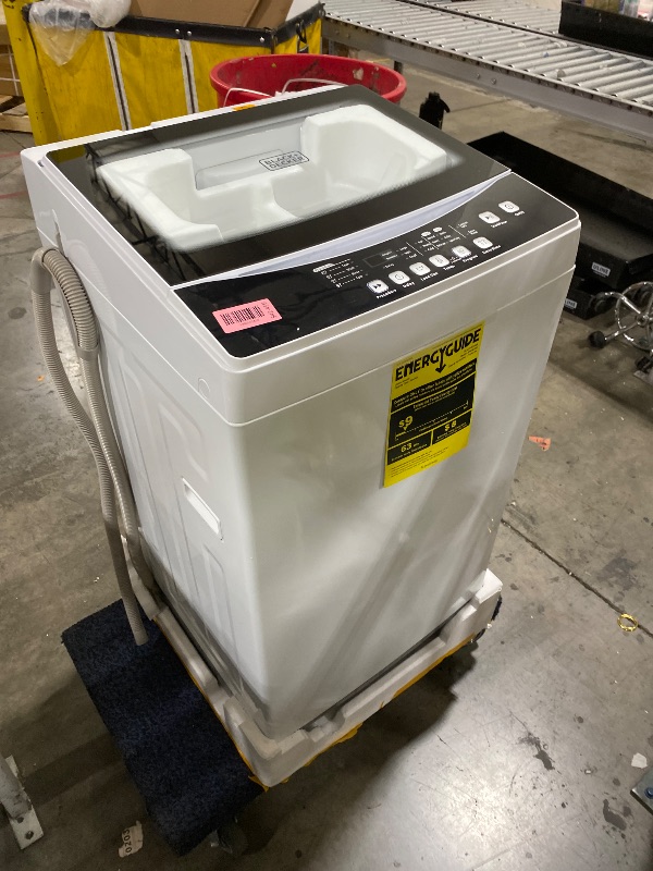 Photo 1 of BLACK+DECKER Small Portable Washer, Washing Machine for Household Use, Portable Washer 1.7 cu.Ft with 8 Cycles, Transparent Lid & LED Display