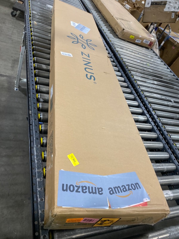 Photo 1 of ZINUS Olivia Metal and Wood Platform Bed Frame / No Box Spring Needed / Wood Slat Support / Easy Assembly, Queen