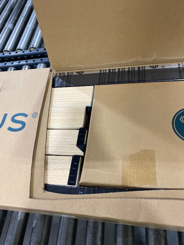 Photo 1 of ZINUS Olivia Metal and Wood Platform Bed Frame / No Box Spring Needed / Wood Slat Support / Easy Assembly, Queen