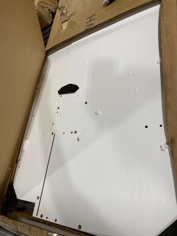 Photo 1 of NUNU LAB Makeup Vanity Desk with Mirror and Lights, White Dressing Table with Charging Station, Makeup Vanity with RGB Cabinets and 7 Drawers RGB Cabinets, 3 LED Light Modes (043 White)