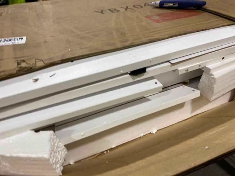 Photo 1 of NUNU LAB Makeup Vanity Desk with Mirror and Lights, White Dressing Table with Charging Station, Makeup Vanity with RGB Cabinets and 7 Drawers RGB Cabinets, 3 LED Light Modes (043 White)