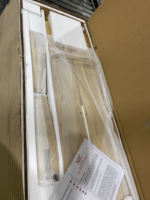 Photo 1 of NTC Sapa Solid Wood Platform Bed Frame – Minimalist, Japanese Joinery, No Box Spring Needed, Silent Slats, Easy Assembly – Queen – Sand