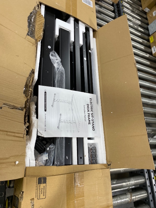 Photo 1 of Gamork Electric Standing Desk,48x24 Inches Adjustable Height Stand up Desk, Sit Stand Home Office Desk with Splice Board, 3 Preset Heights,Equipped with Hooks,Ergonomic Computer Desk Workstation?Black