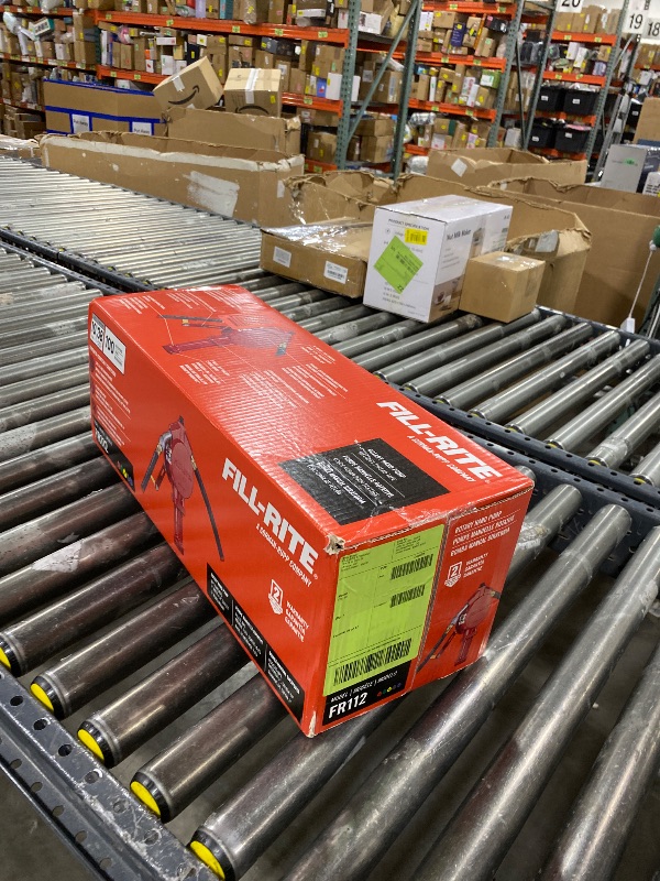 Photo 1 of Fill-Rite Rotary Drum Pump FR112AC - 13 Oz Per Stroke, Manual, Red, Cast Iron Aluminum