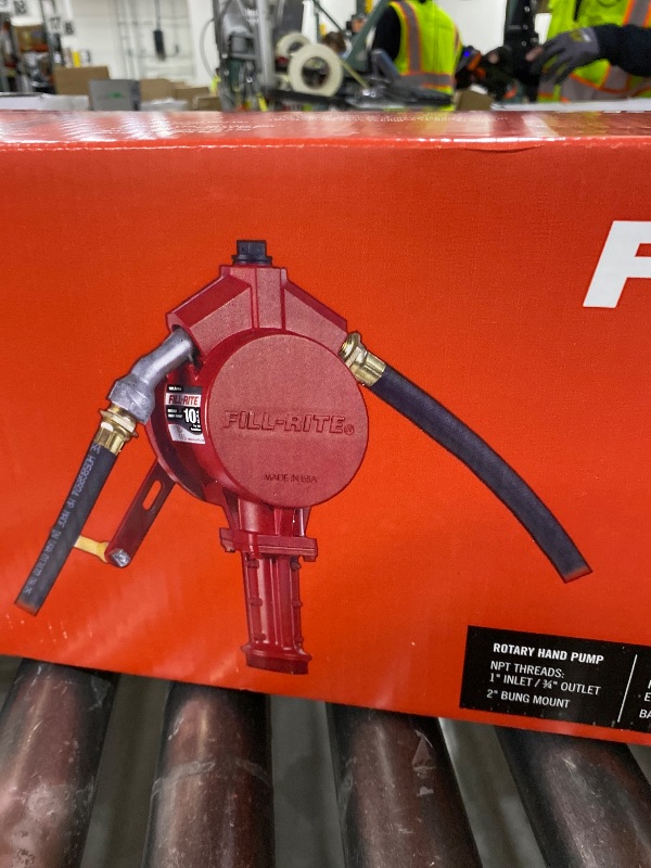 Photo 1 of Fill-Rite Rotary Drum Pump FR112AC - 13 Oz Per Stroke, Manual, Red, Cast Iron Aluminum