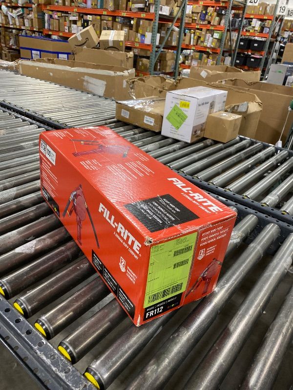 Photo 1 of Fill-Rite FR112 Fuel Transfer Rotary Hand Pump w/Discharge Hose, Straight Spout, Vacuum Breaker, & Suction Pipe