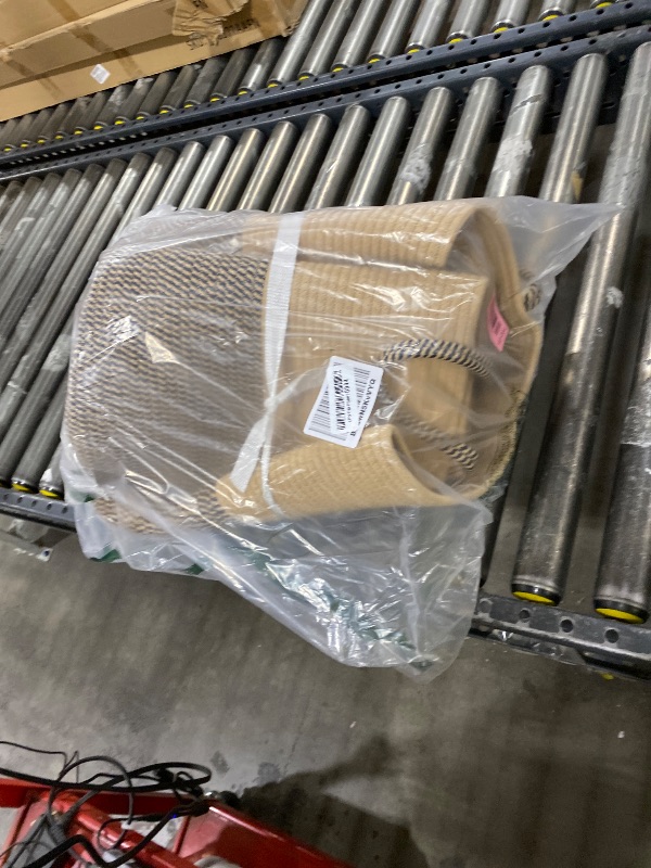 Photo 1 of Laundry Basket,Woven Cotton Rope Laundry Hamper,Versatile Storage for Dirty Clothes,Baby Toys,and Blankets in Bathroom, Nursery,and Living Room (Jute, 100L)