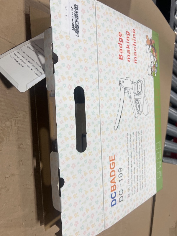 Photo 1 of DCBADGE Button Maker Machine, Button Pin Maker (3rd Gen) Installation-Free DIY, Button Press Machine Kit with Free Button Parts&Circle Cutter&Wrench Gadget (Light Blue, 58mm?2.25in?)