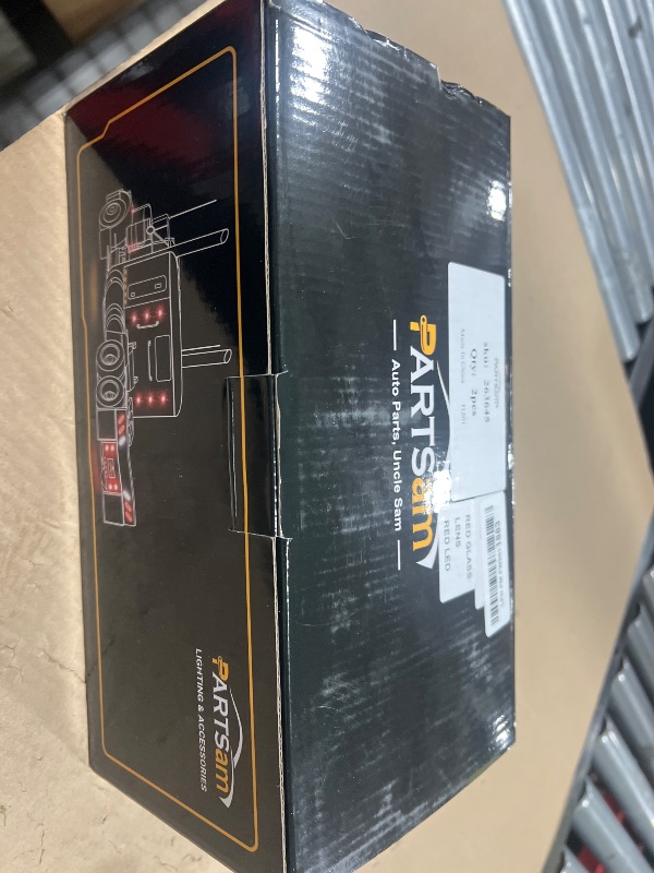 Photo 1 of Partsam 2Pcs Red Glass Lens Watermelon Lights Kit LED Stop Turn Tail Lights with Stainless Steel Bezel and Base Replacement for Peterbilt Freightliner Trucks Trailers RVs Motohomes