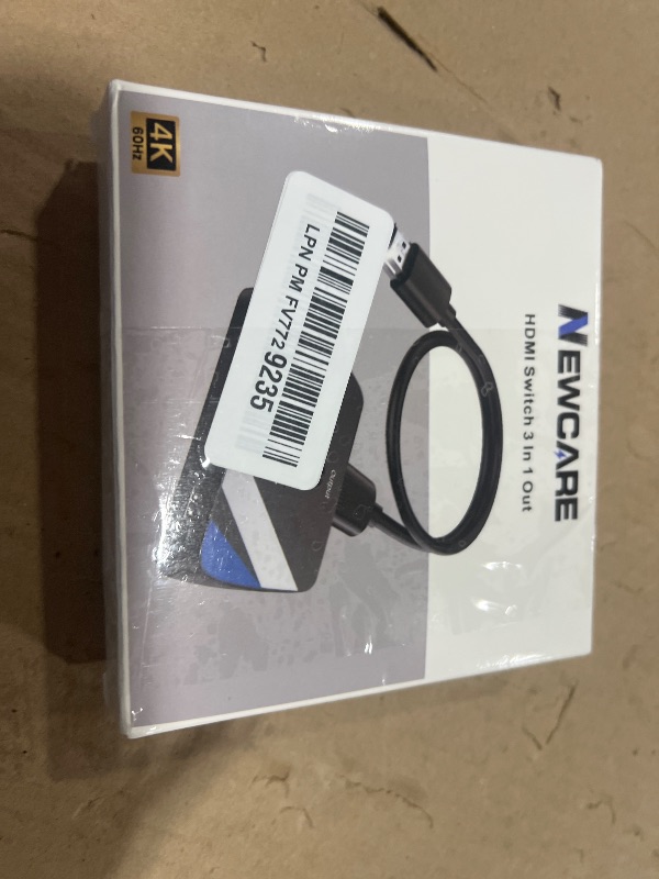 Photo 1 of [Upgrade] HDMI Switch 3 in 1 Out, 4K@60Hz HDMI 2.0 Switch Splitter with 2.6FT Long HDMI Cable, 3-Port HDMI Switcher Selector, Supports 4K 30Hz 3D 1080P HDCP2.2 for PS5 Xbox DVD Player Fire Stick PC