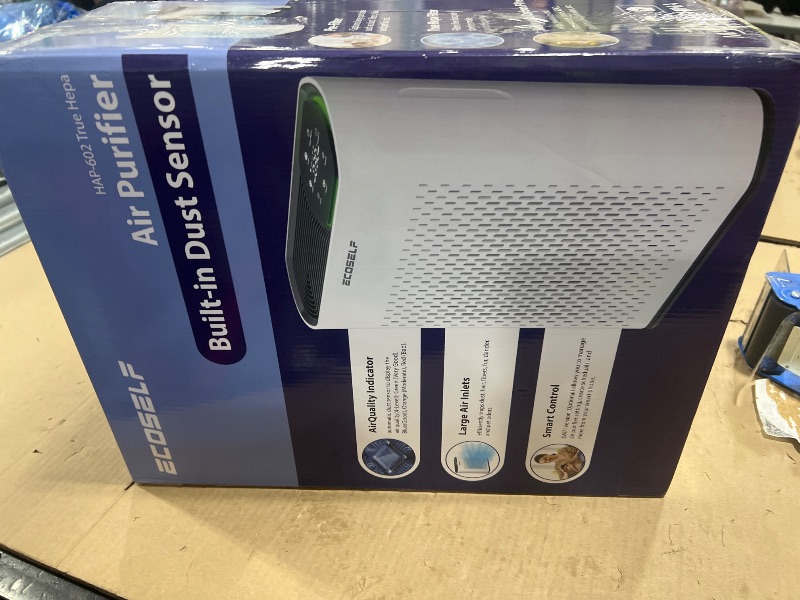 Photo 1 of Smart Air Purifiers for Large Room, Cleans 2,400 ft² in 30 Mins, 3-Stage True HEPA, 360° Airflow, Smart WiFi App Control, Real-Time Air Quality (PM2.5) Display, Ultra-Quiet 20dB Sleep Mode, HAP602WF