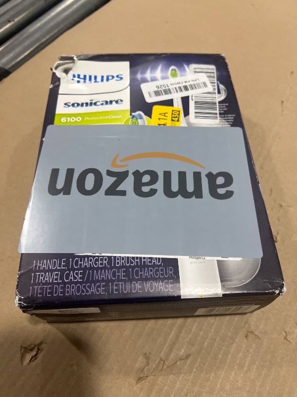 Photo 1 of PHILIPS Sonicare ProtectiveClean 6100 Rechargeable Electric Toothbrush, with Pressure Sensor, 3 Cleaning Modes, SmarTimer and QuadPacer, 14-Day Battery Life, Travel Case, White, Model HX6877/21