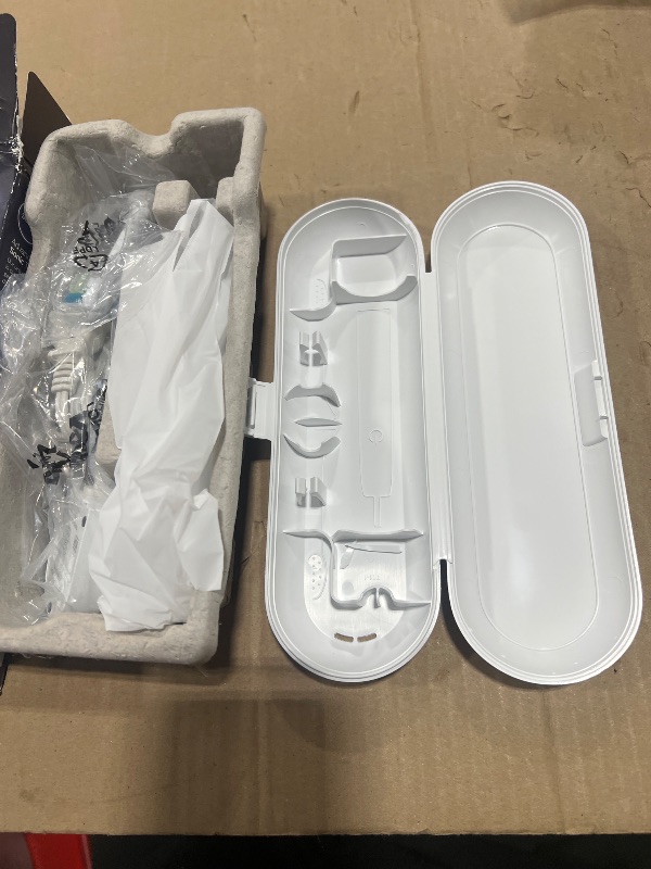 Photo 1 of PHILIPS Sonicare ProtectiveClean 6100 Rechargeable Electric Toothbrush, with Pressure Sensor, 3 Cleaning Modes, SmarTimer and QuadPacer, 14-Day Battery Life, Travel Case, White, Model HX6877/21