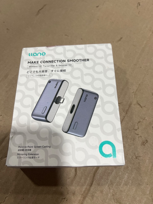 Photo 1 of llano S850 Upgraded Type-C Wireless HDMI Transmitter and Receiver,Ultra 4K Decode Input 1080P@60Hz Output, Plug&Play 5G+2.4G and Audio for Phone/Tablet/Laptop/PC to Monitor/Projector/TV Box (Black)