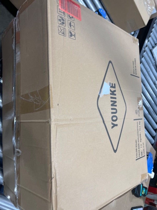 Photo 1 of YOUNIKE Bar Stools Set of 2 Compact Modern Swivel Barstools, Adjustable Counter Height Bar Stools Faux Leather Upholstered Bar Chairs with Back for Kitchen Island, Khaki