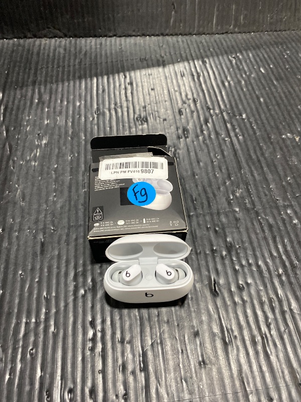 Photo 1 of Beats Studio Buds - True Wireless Noise Cancelling Earbuds - Compatible with Apple & Android, Built-in Microphone, IPX4 Rating, Sweat Resistant Earphones, Class 1 Bluetooth Headphones - White