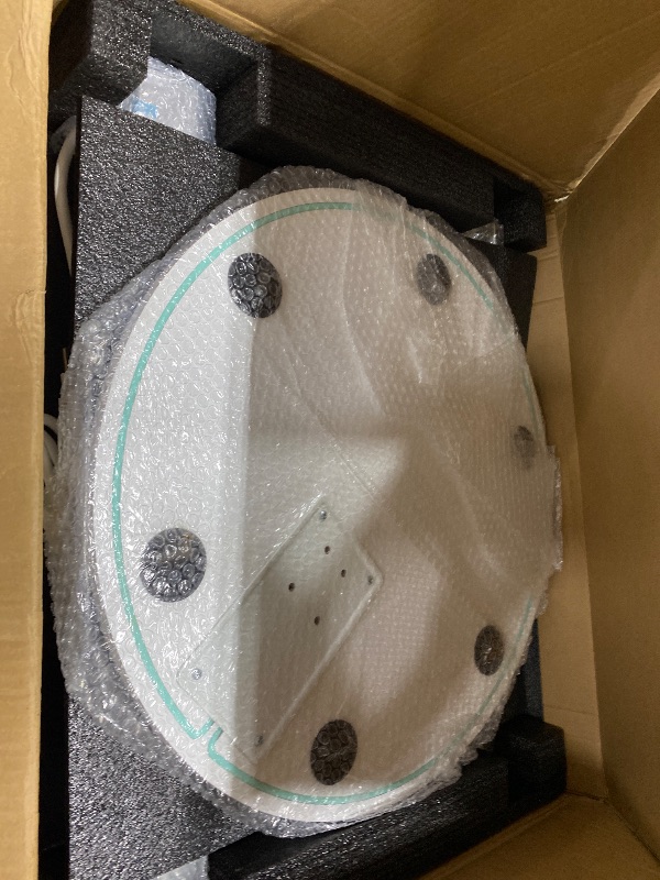 Photo 1 of LLDEPLL Floor Mobile TV Stand with Power Outlet, Rolling TV Cart for 27-65 Inch OLED LED Monitors, 6 Levels of Height Adjustment, Ambient Lighting on The Bottom Wheels Holds up to 88lbs, 400x400mm