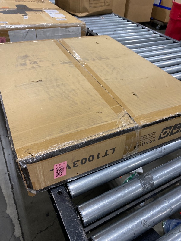 Photo 1 of LLDEPLL Floor Mobile TV Stand with Power Outlet, Rolling TV Cart for 27-65 Inch OLED LED Monitors, 6 Levels of Height Adjustment, Ambient Lighting on The Bottom Wheels Holds up to 88lbs, 400x400mm