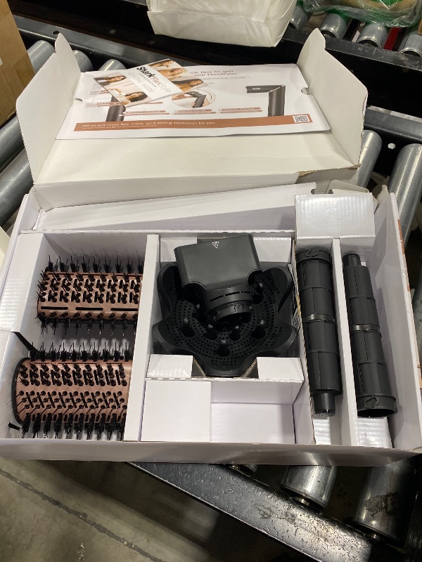 Photo 1 of Shark Hair Dryer | FlexStyle Hair Styling System | Portable & Powerful Blow Dryer Brush | Hair Curler & Volumizer | 6 Styling Tools Included | Best for All Hair Types | Black | HD440BK