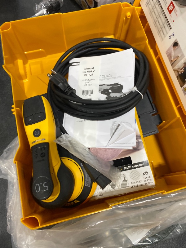 Photo 1 of Mirka DEROS 550X CV Electric Random Orbital Sander with Case / 5 inch / 5mm orbit/Powerful and Professional Sanding Machine for Dust-free sanding / MID55020CAUS