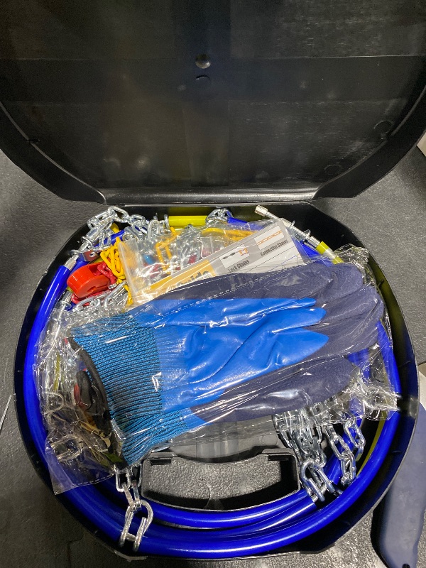 Photo 1 of Snow-Chains Easy Install Tire-Chains, One-Pull Fit Design Tire Snow Chains for Passenger Cars, Sedan, SUVs, Emergency Winter Tire Traction Car Tires 195 205 215 245 - Set of 2 (KN100)