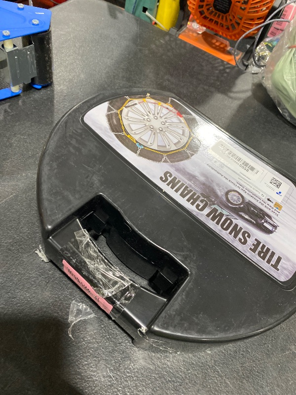 Photo 1 of Snow-Chains Easy Install Tire-Chains, One-Pull Fit Design Tire Snow Chains for Passenger Cars, Sedan, SUVs, Emergency Winter Tire Traction Car Tires 195 205 215 245 - Set of 2 (KN100)