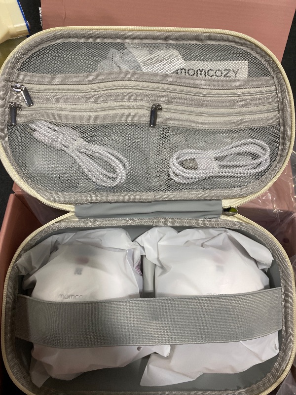 Photo 1 of Momcozy M5 Smart APP Controlled Wearable Breast Pump, Hands-Free Wireless Electric Pump, 3 Modes 9 Suction Levels, BPA-Free, Portable Lightweight, 24mm Flange, 2-Pack Cozy Red