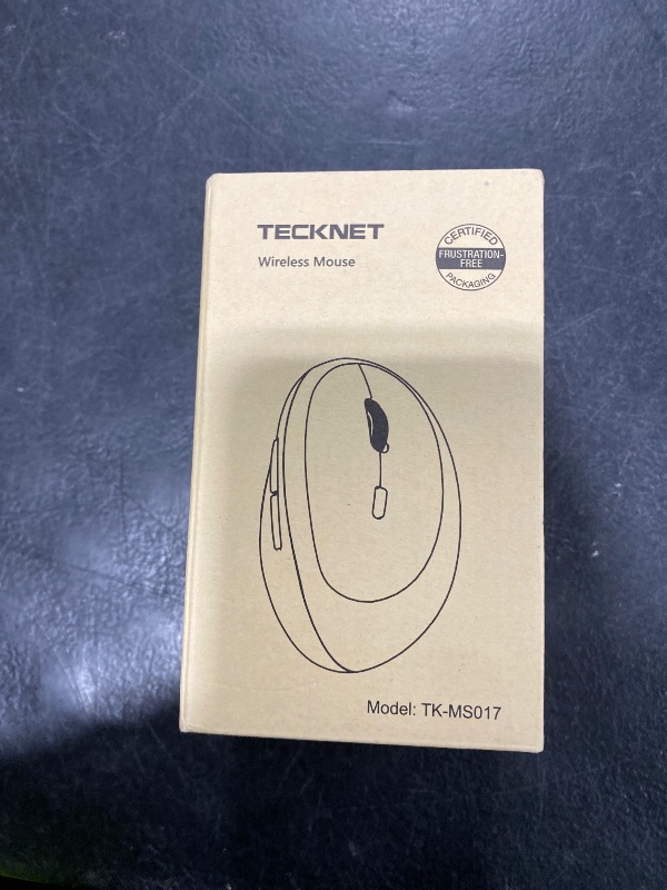 Photo 1 of TECKNET Ergonomic Mouse, Bluetooth Wireless Vertical Mouse, Rechargeable Battery, Quiet Clicks, 4800 DPI Adjustable, BT5.0/3.0 & 2.4G Connect, Easy to use, Wide Compatibility - Black