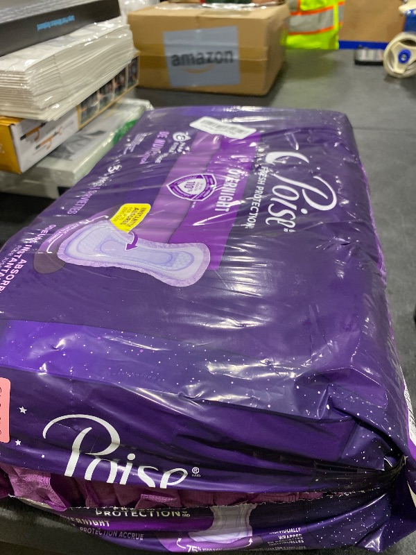 Photo 1 of Poise Overnight Incontinence & Postpartum Pads for Bladder Leaks, 8 Drop Extra Coverage, 36 Count