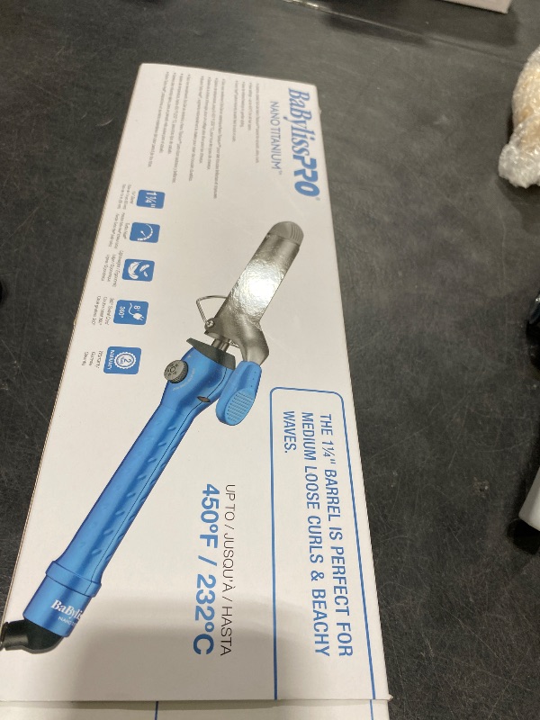 Photo 1 of BaBylissPRO Nano Titanium Spring Curling Iron, 1.25" Professional Spring Hair Curler for Long Lasting Curls & All Hair Types