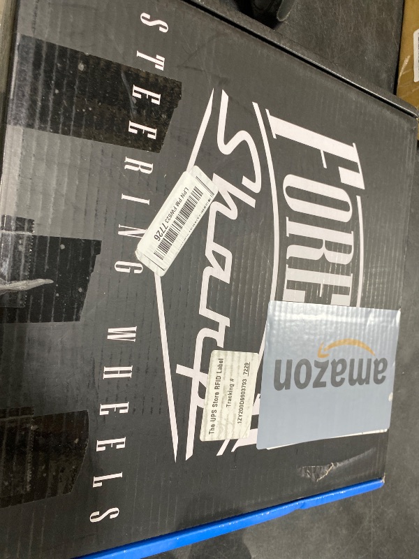 Photo 1 of 5-bolt Black Steering Wheel 14 Inch Aluminum with Black Vinyl Wrap and Chevy Horn Button