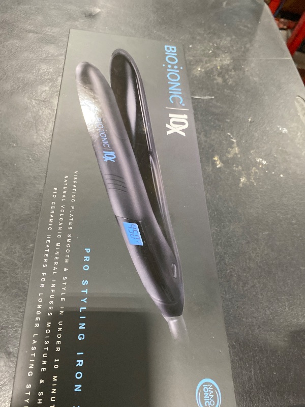 Photo 1 of Bio Ionic 10X Styling Iron, 1" Hair Straightener with Moisturizing Heat Technology, Flat Iron for 10-Minute Styling, Hair Straightener and Curler