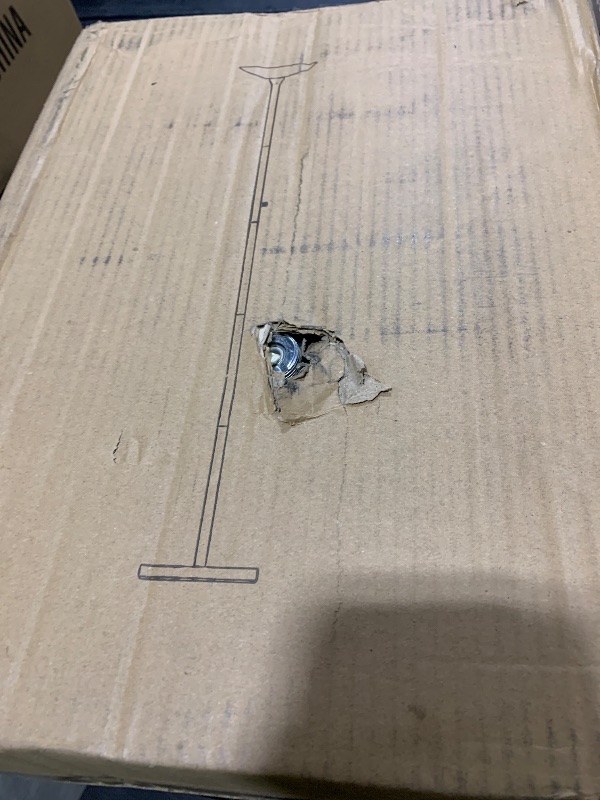 Photo 1 of BoostArea Torchiere Floor Lamp, 30W Super Bright LED Standing Lamp, Stepless Dimmable Pole Lamp with 3000K Lighting, Rotary Switch, 70 Inch Tall Metal Modern Floor Lamps for Living Room/Bedroom Black