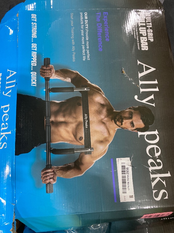 Photo 1 of ALLY PEAKS Pull Up Bar Thickened Steel Pipe Super Heavy Duty Steel Frame Upper Workout Bar| Multi-Grip Strength for Doorway | Indoor Chin-Up Bar Fitness Trainer for Home Gym Portable (silver2)
