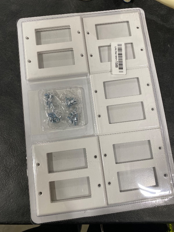 Photo 1 of [10 Pack] BESTTEN Decorator Wall Plate, 2 Gang Standard Size Outlet Cover for GFCI and USB Receptacles, H4.53” x W4.57”, Unbreakable Polycarbonate Material, UL Listed, White