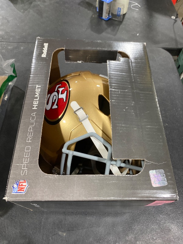 Photo 1 of Riddell NFL San Francisco 49ers Full Size Speed Replica Football Helmet