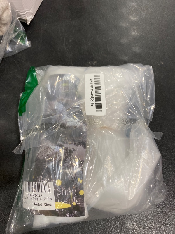 Photo 1 of 10 Pairs Waterproof Shoe Covers Disposable, 20 Anti-Slip Strips Included for Maximum Traction, Non-Slip Overshoes for Rain & Snow, Heavy Duty Plastic Boot Protectors for Men Women by LIWRTCX (Adult)