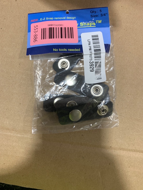 Photo 1 of .75" ? Boat Canvas Snap Extender Snaps – 5-Pack Bag – Black .75-Inch Extenders with Easy-Release Tabs to Prevent Cover Shrinkage & Extend Canvas Life