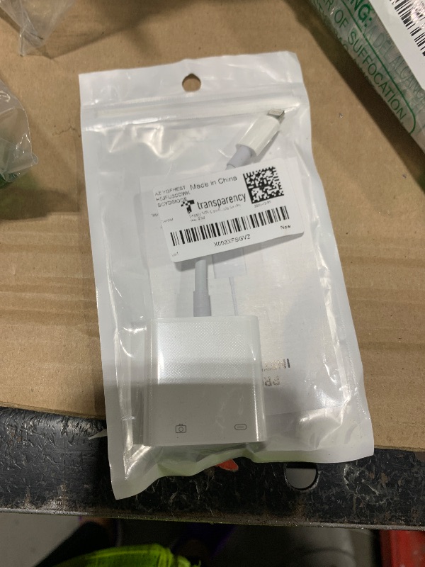 Photo 1 of [Apple MFi Certified] Lightning to USB Camera Adapter with Charging Port, Portable USB3.0 Female OTG Cable for iPad to Connect Card Reader USB Flash Drive, Compatible for iPhone iPad