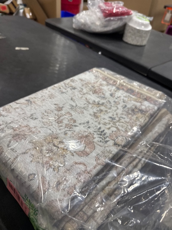 Photo 1 of jinchan Kalen Runner Rug 3x10 Washable Hallway Rug Vintage Indoor Thin Retro Floor Cover Distressed Floral Country Lightweight Non Slip Carpet for Entryway Bathroom Bedroom Living Room Stairway Red