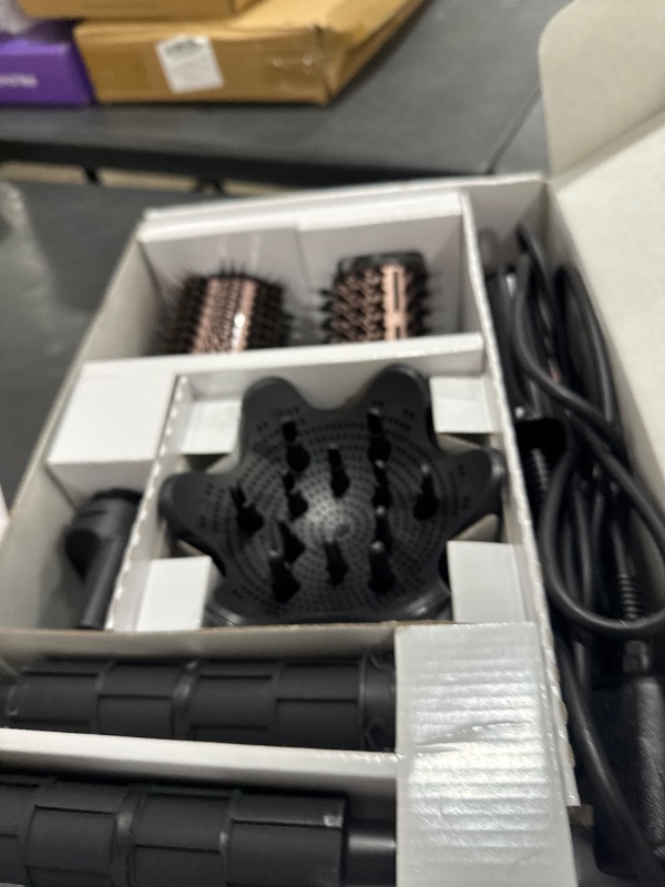 Photo 1 of Shark Hair Dryer | FlexStyle Hair Styling System | Portable & Powerful Blow Dryer Brush | Hair Curler & Volumizer | 6 Styling Tools Included | Best for All Hair Types | Black | HD440BK