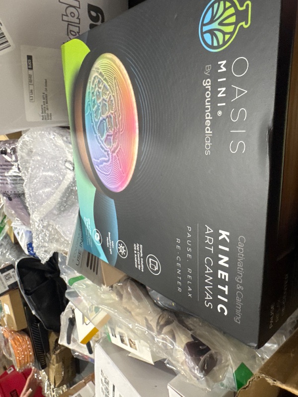 Photo 1 of Grounded Labs Oasis Mini Sand Art, Real Bamboo, Zen Stress Relief, iOS and Android Compatible, with Smart LED Lighting