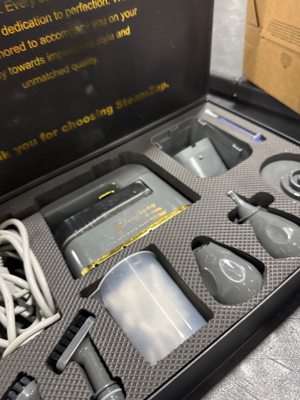 Photo 1 of SteamZap Handheld Shoe Steam Cleaner – All-in-One Shoe Care with Pro Steam Power | 5 Attachments to Clean, Deodorize & Remove Creases from Sneakers, Dress Shoes & Boots