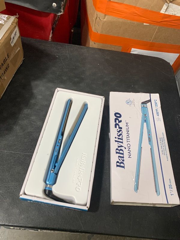 Photo 1 of BaBylissPRO Flat Iron Hair Straightener, 1 Inch Nano Titanium, Hair Styling Tools & Appliances, BNT4072TUC