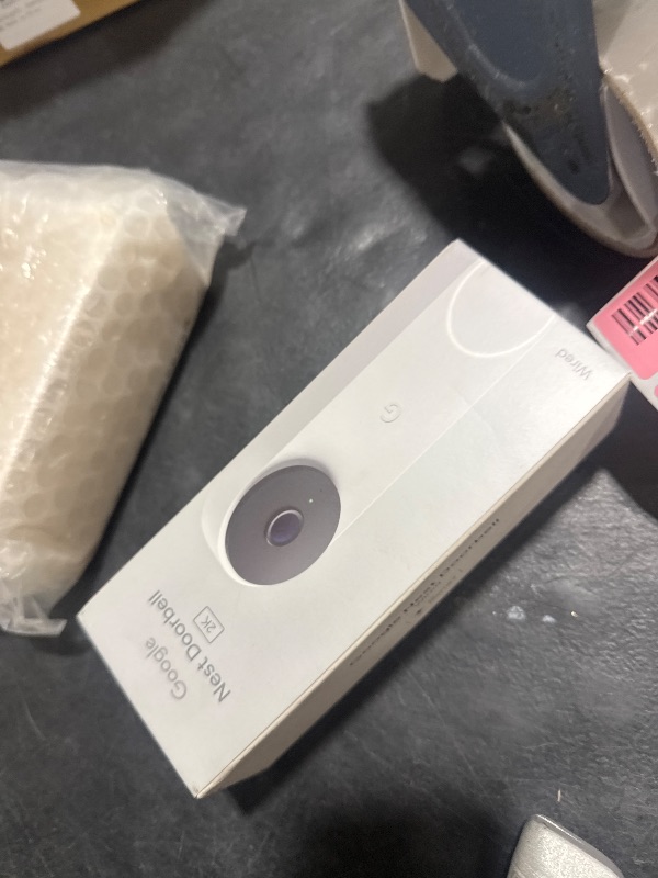 Photo 1 of Google Nest Doorbell (Wired, 3rd Gen) - 2K Video and Gemini, Live View, Night Vision, 2-Way Audio - Works with Google Home - 2025 Model - Snow